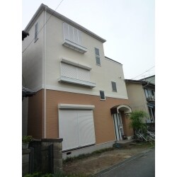 軽量瓦ガルテクトカバー工法と遮熱塗料による外壁塗装工事