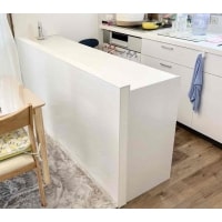 キッチンの最適化で実現!開放感あふれる白のLDKリフォーム