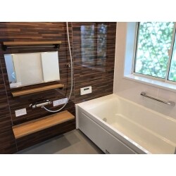 浴室洗面リフォーム｜茶色ベースのおしゃれな空間