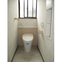 【トイレ】収納抜群、お手入れがしやすいトイレリフォーム