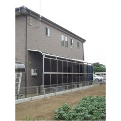 雪害によるテラス屋根改修工事