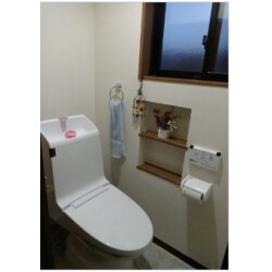 使用していなかった物置にトイレを新設