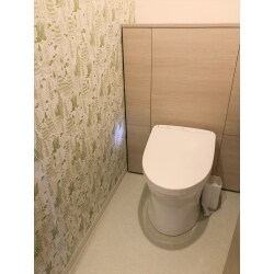 設備そのものにも拘り、水廻りを一新。
ムーミン柄のクロスもアクセントで入れると悪目立ちせず、シンプルに可愛らしくなりました。
