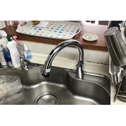 タッチレス水栓に交換して作業効率がupしました