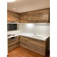 L型キッチンの交換リフォーム【クリナップ ラクエラ】