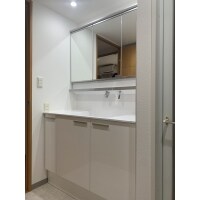 使い勝っての良いシンプルな洗面