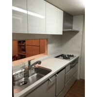 吊戸棚のサイズで広くなった食器洗い乾燥機付きのキッチン