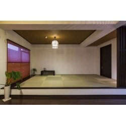30cm床を高くして作った和室。わざと段差をつける事で、場の雰囲気がガラッと変わります。