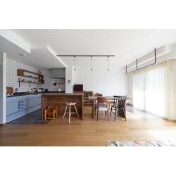 海外のキッチンに憧れておられ、念願が叶った家になりました。