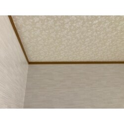 雨漏りが発生して内装のクロスが剥がれていました。
先日雨漏りの補修が完了して雨漏りが止まった事が確認できましたので内装工事へと移りました
