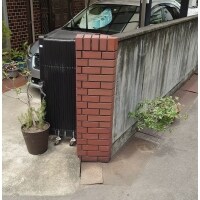 門柱のタイル部分貼替工事