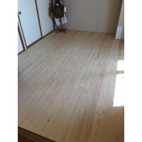 マンションの和室に無垢フローリングを張りました。