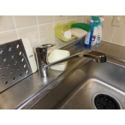 古くなったキッチン水栓を新しく。
