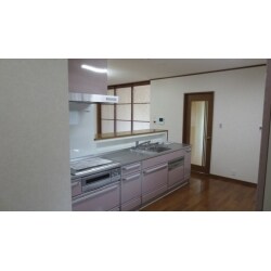 対面システムキッチン　タカラレミュー　八尾市