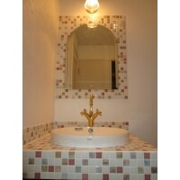 かわいいオリジナル洗面台(モザイクタイル仕様)柏原市