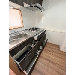 築24年のマンションです。
間取り変更や建具交換はしていませんが、すっかり新しくなりました。
水まわりの設備が古くなってきたためにリフォームをお考えでした。
キッチン、浴室、洗面所、トイレのリフォームをしました。
その他、フローリング、カーペットを貼り替えました。