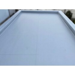 【施工後】
オフィスビル 塔屋の「シート防水工事」を行ないました。
全体の工期は３日間です。