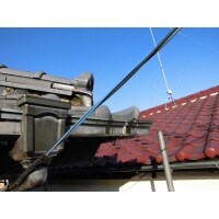 破損雨樋の補修工事