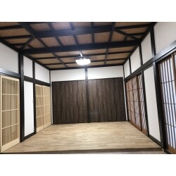 純和風の次間をジャパニーズモダンのリビングに改修しました