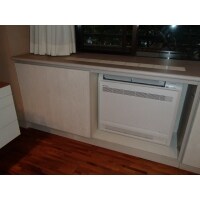 床置きエアコン交換