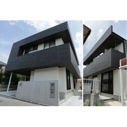 ツートーンでメリハリがきいた外観に、住み心地のよさを追求した新築一戸建て住宅です。畳スペースのあるリビングダイニングや広々として多目的に使用できる2階バルコニー等、随所に快適や癒しの要素がちりばめられています。