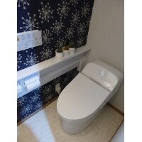お気に入りの壁クロスでトイレリフォーム!気分一新!