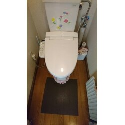 便器はそのまま、多機能便座に交換しました。