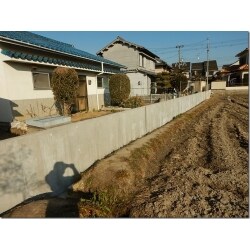 L型擁壁工事・土間コンクリート工事・乱形石割工事