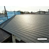 瓦屋根からスレート葺き替え と テラス工事