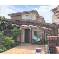 強風によるカーポートの屋根材 交換修繕