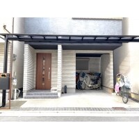 門壁花壇撤去・テラス屋根取付で快適な外構へ