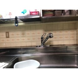 2ハンドル混合水栓をシングルレバー水栓へ交換しました。