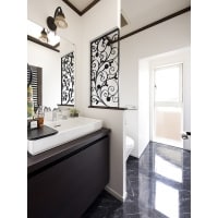 漆喰で仕上げた家【サニタリー】