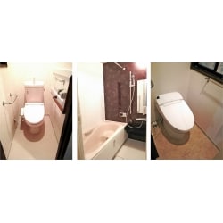 浴室、トイレ2箇所をLIXIL製でリフォーム。内装も一新し、お客様好みの水廻りに。