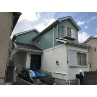 【外壁塗装】帯を生かしおしゃれな配色に