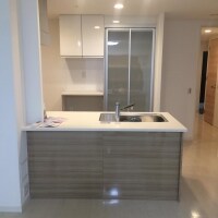 キッチン収納棚取付