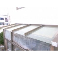 札幌市南区　風除室天井ガラス交換工事