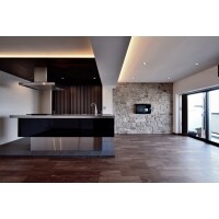 石材のタイルが空間にアクセントを与える「洋」×「和」