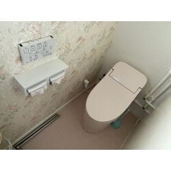 お手入れのしやすいトイレに取替ました。