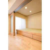 自然素材をつかったリビング改装