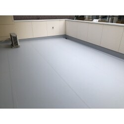 バルコニー防水、施工後の写真です。