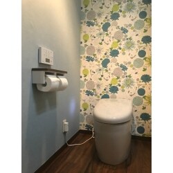 トイレ機器が古くなってきたということで便器の交換とトイレ内装材の貼替を行いました。