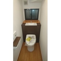 収納一体型トイレの設置と洗面台の交換
