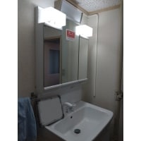 池田市 社員寮 洗面化粧台取替工事