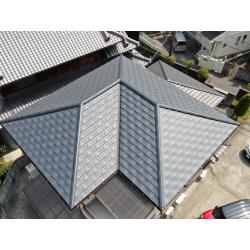 大阪府高石市　瓦からルーガ鉄平へ葺き替え工事