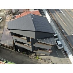 大阪市淀川区　ガルテクト重ね葺き工事
