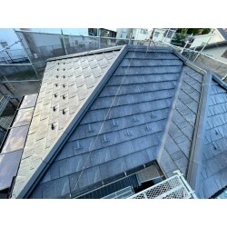 滋賀県大津市　モニエル瓦からルーガ鉄平へ葺き替え工事