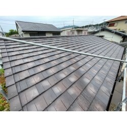 大阪府豊能郡　瓦からルーガ鉄平へ葺き替え工事