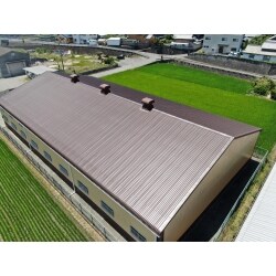 兵庫県三木市　ポトムフラット650型厚み0.5へ重ね葺き工事