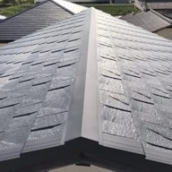 屋根葺き替え工事　瓦からROOGA鉄平（KMEW社）